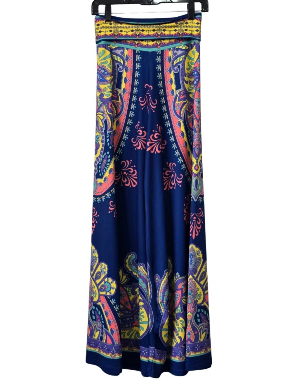 Flying Tomato Women's Blue, Pink & Yellow Wide Leg Palazzo Pants Size Small FLAW